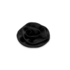 S2 - ROSA DE CETIM PRETA diâmetro 7cm