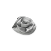 S8 - ROSA DE CETIM CINZA diâmetro 7cm